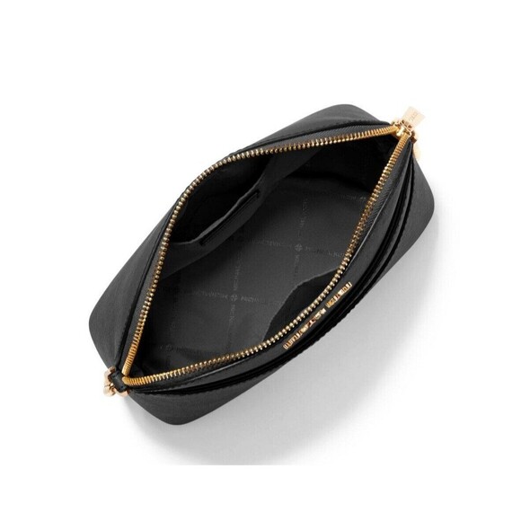 New Michael Kors Jet Set Travel Medium Dome Crossbody Leather Black - Picture 3 of 3